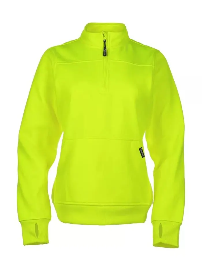Женская флисовая толстовка с застежкой-молнией на четверть длины RefrigiWear — зеленый