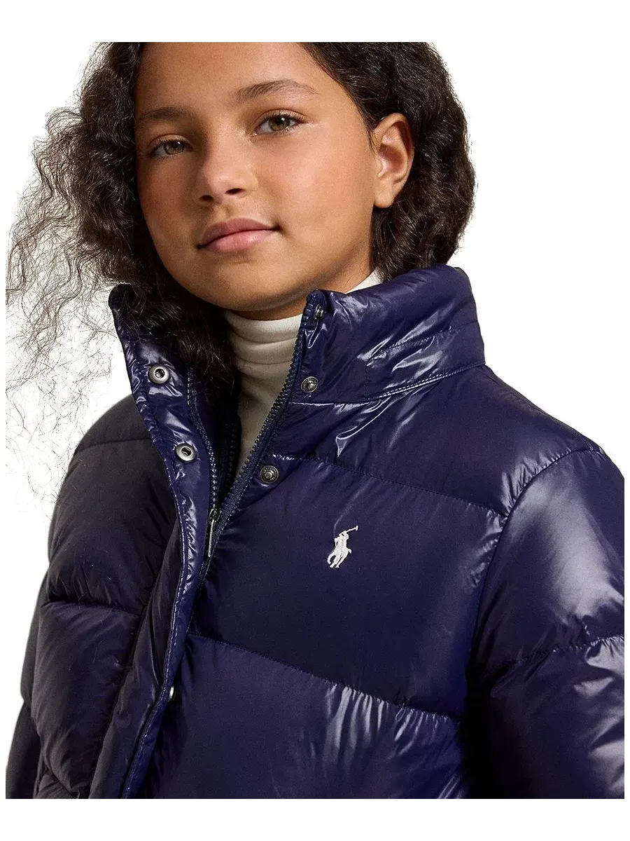 Куртка с капюшоном из нейлона с утеплителем, с длинным рукавом, Glossy Down Hooded Jacket Polo — изображение 3 из 3