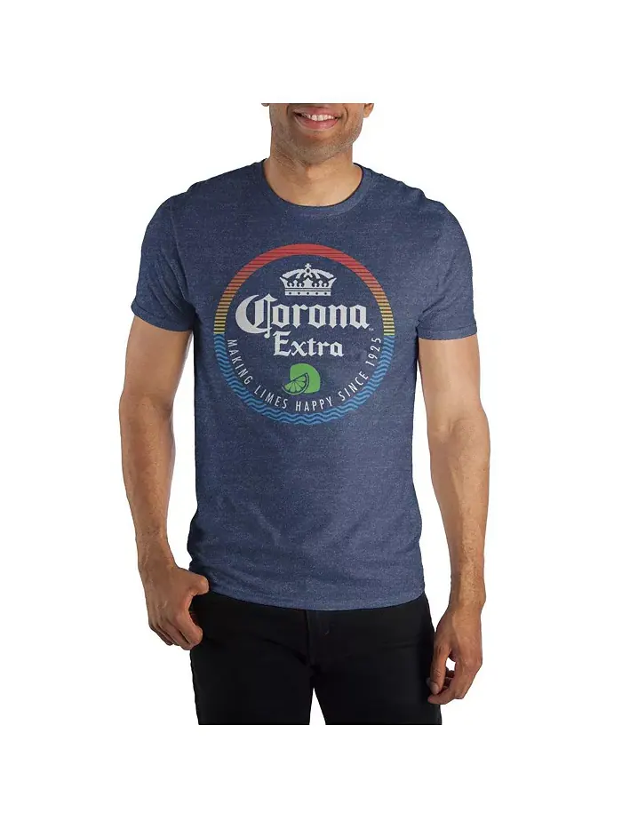 Мужская футболка Limes Happy Navy, размер 2XL Corona — изображение 1 из 2, синий