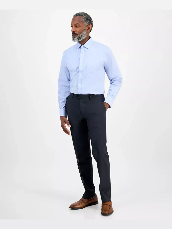Мужская классическая рубашка с воротником-стойкой Non-Iron Spread, однотонная Brooks Brothers — изображение 4 из 4