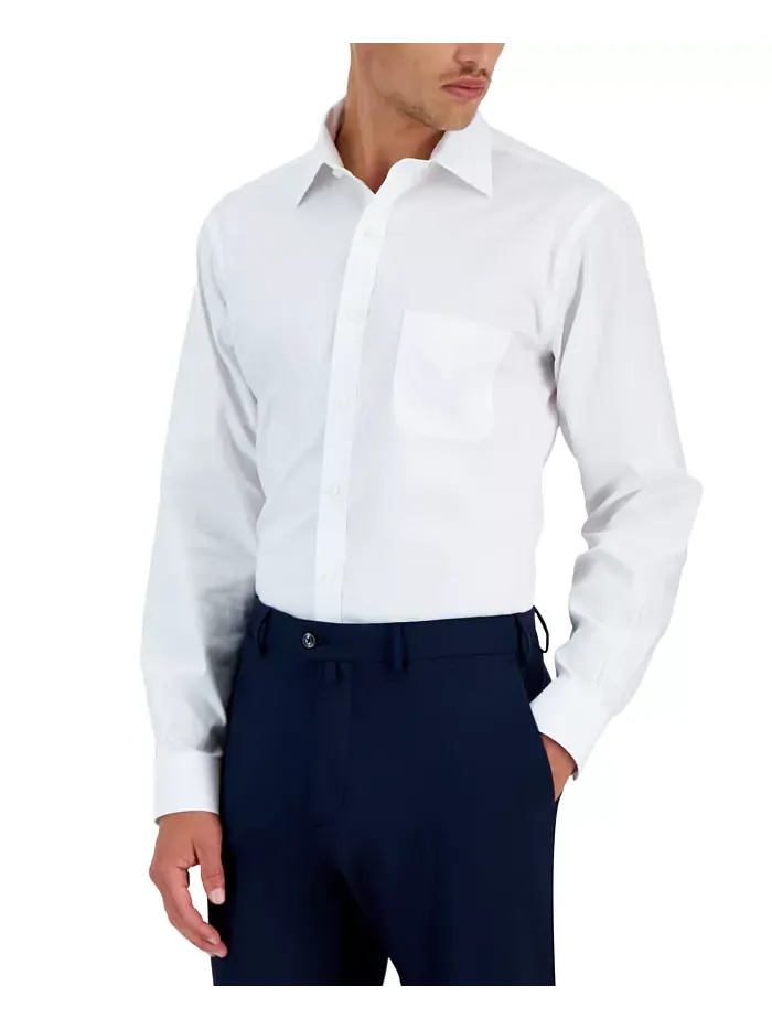 Мужская классическая рубашка с воротником-стойкой Non-Iron Spread, однотонная Brooks Brothers