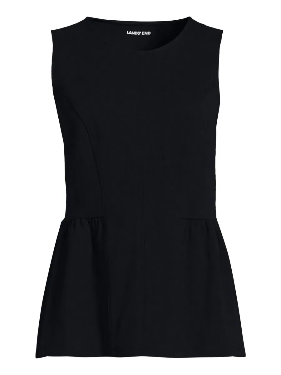 Топ с пеплумом без рукавов Starfish Peplum Lands' End — изображение 1 из 4, черный