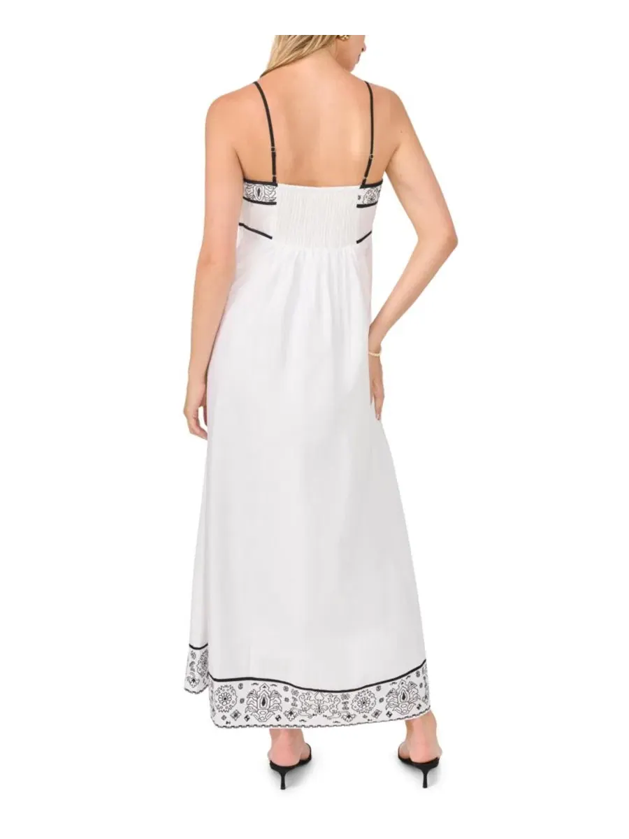 Платье миди с квадратным вырезом и бретельками-спагетти, модель Square Neck Spaghetti Strap Midi — изображение 4 из 4