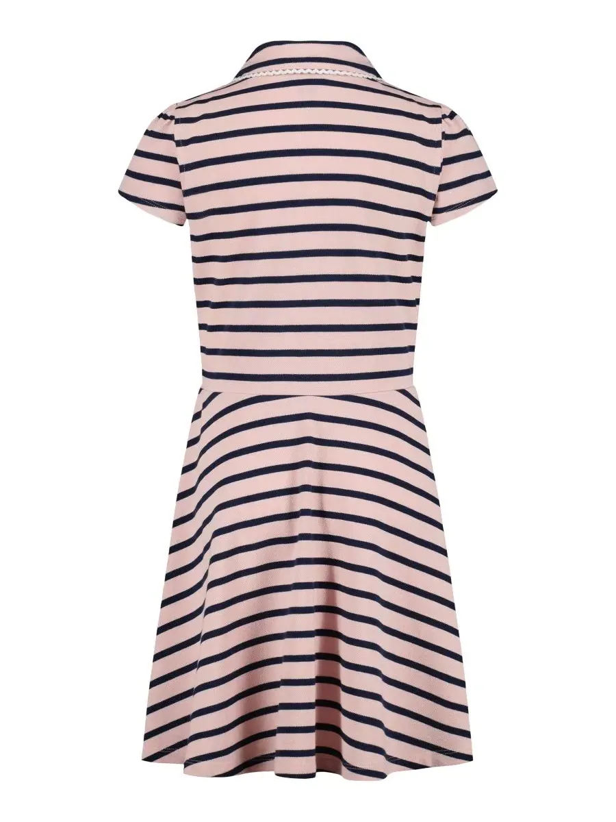 Платье-поло с полосками, модель Striped Polo Collar Dress Tommy Hilfiger — изображение 2 из 5, лотус