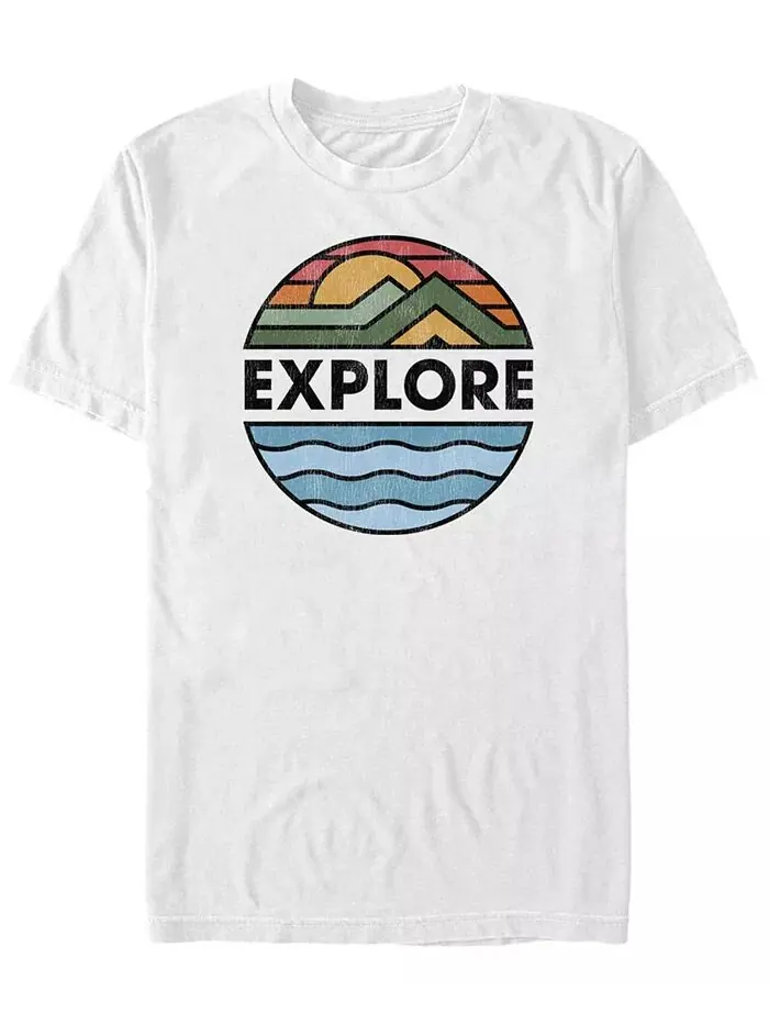 Мужская футболка с короткими рукавами Additude Explore Back Fifth Sun — изображение 1 из 2, белый
