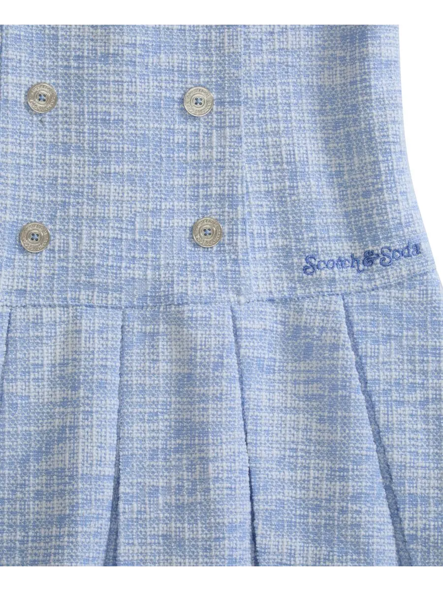Детское платье с коротким рукавом из букле, размер 4-6X SCOTCH & SODA — изображение 3 из 3, синий