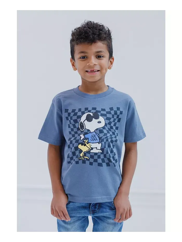 Мальчиковые футболки Woodstock Snoopy Charlie Brown, 3 штуки Peanuts — изображение 4 из 7, зеленый