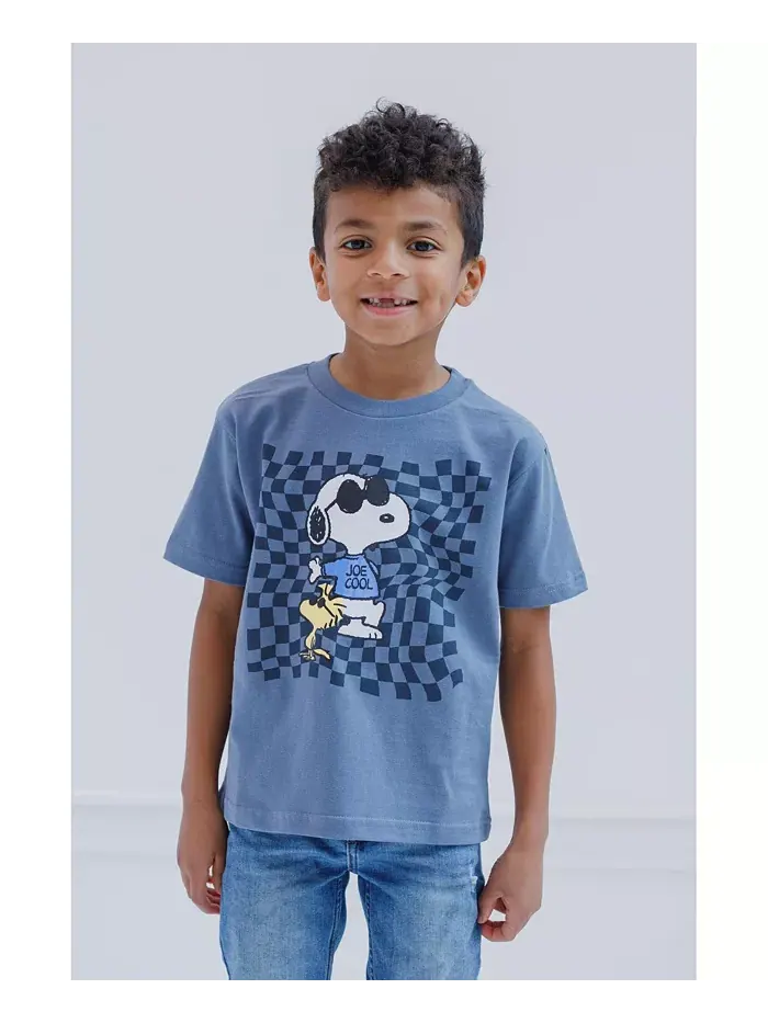 Мальчиковые футболки Woodstock Snoopy Charlie Brown, 3 штуки Peanuts — изображение 6 из 7, зеленый
