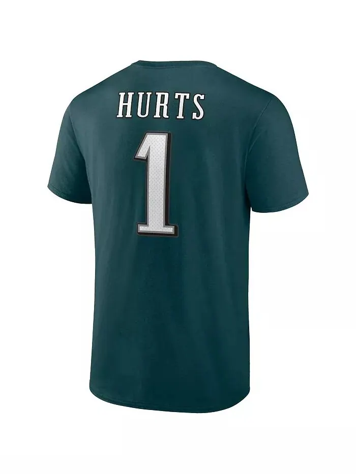 Мужская футболка Jalen Hurts Midnight Green с изображением игрока Philadelphia Eagles Fanatics — изображение 2 из 3