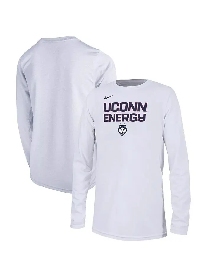 Футболка Big Boys White UConn Huskies 2024 On-Court Bench Energy Nike — изображение 1 из 3
