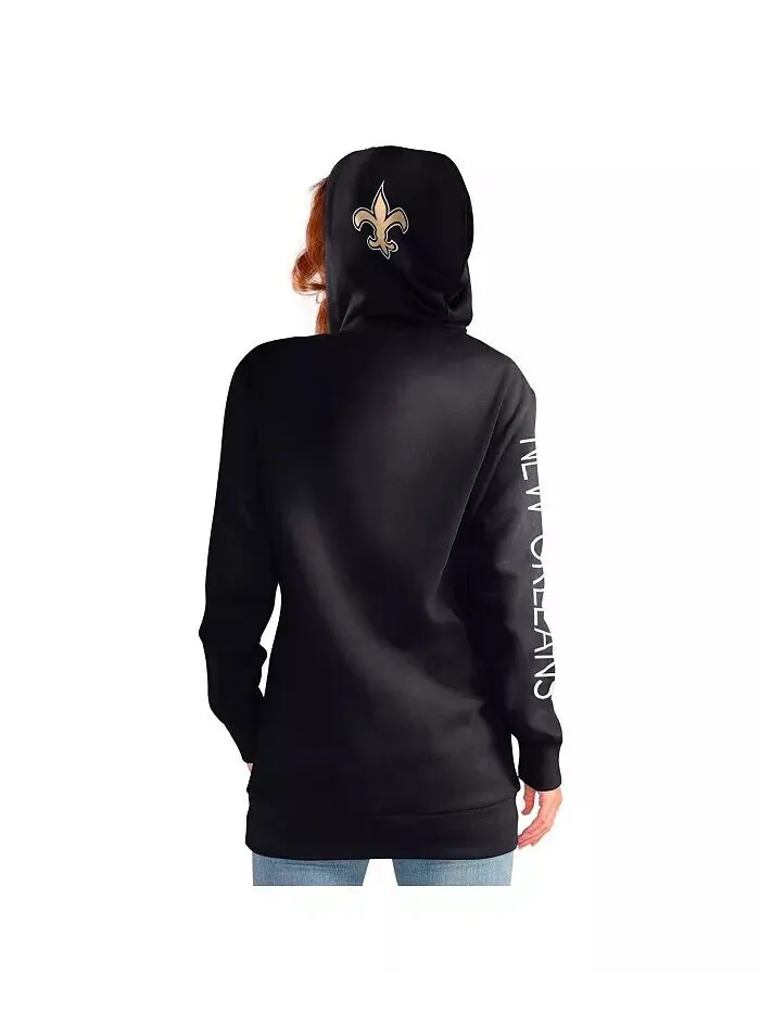 Женский черный пуловер с капюшоном New Orleans Saints Extra Inning G-Iii 4Her By Carl Banks — изображение 2 из 2