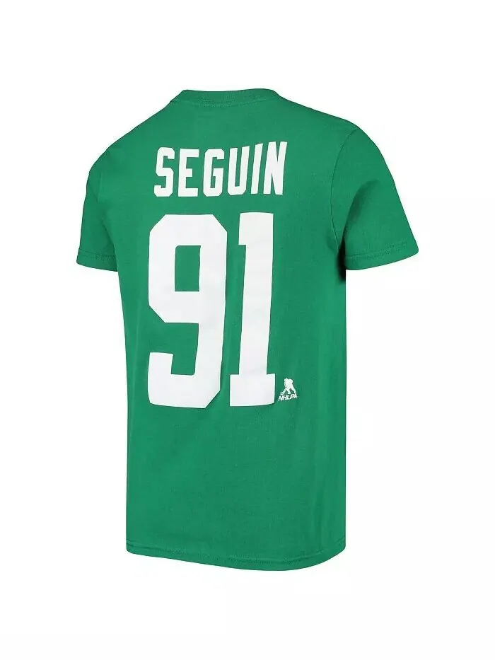 Футболка Big Boys Tyler Seguin Kelly Green Dallas Stars с именем и номером игрока Outerstuff — изображение 3 из 3, зеленый