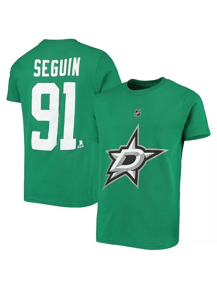 Футболка с именем и номером игрока Big Boys Tyler Seguin Kelly Green Dallas Stars Outerstuff — изображение 1 из 3