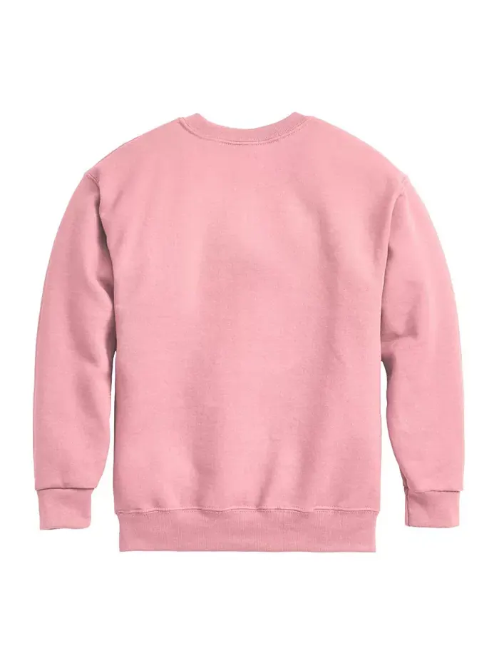 Флисовая футболка с принтом Lucky Vibes для девочек постарше Hybrid Apparel — изображение 2 из 3, розовый