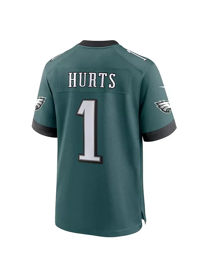 Футболка игровая альтернативная Philadelphia Eagles для мужчин Nike Jalen Hurts Fanatics — изображение 3 из 3, зеленый