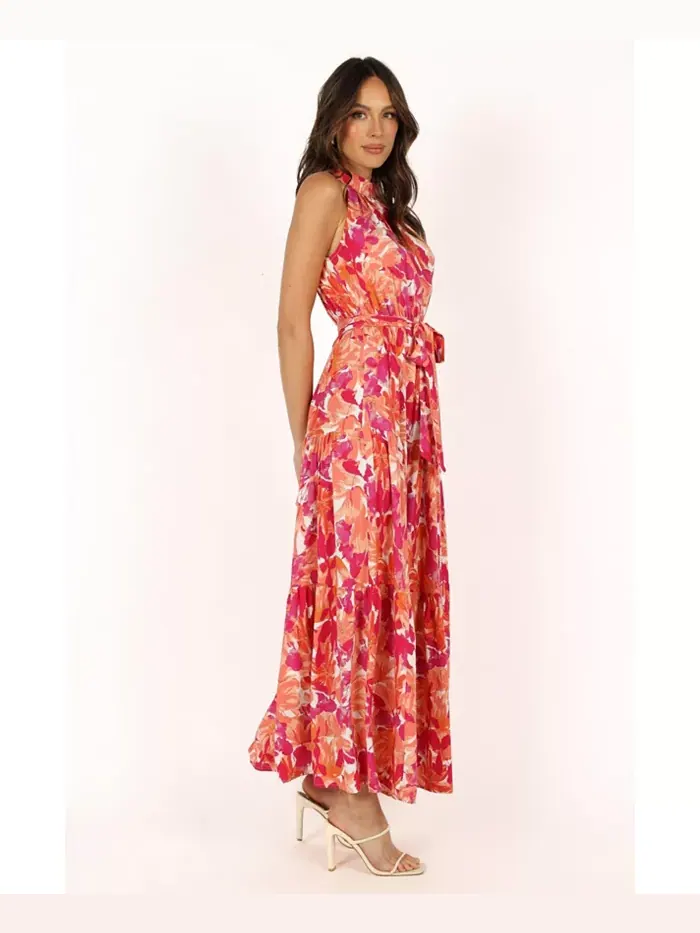 Женское платье Caroline Maxi Petal and Pup — изображение 7 из 9, красный оранжевый