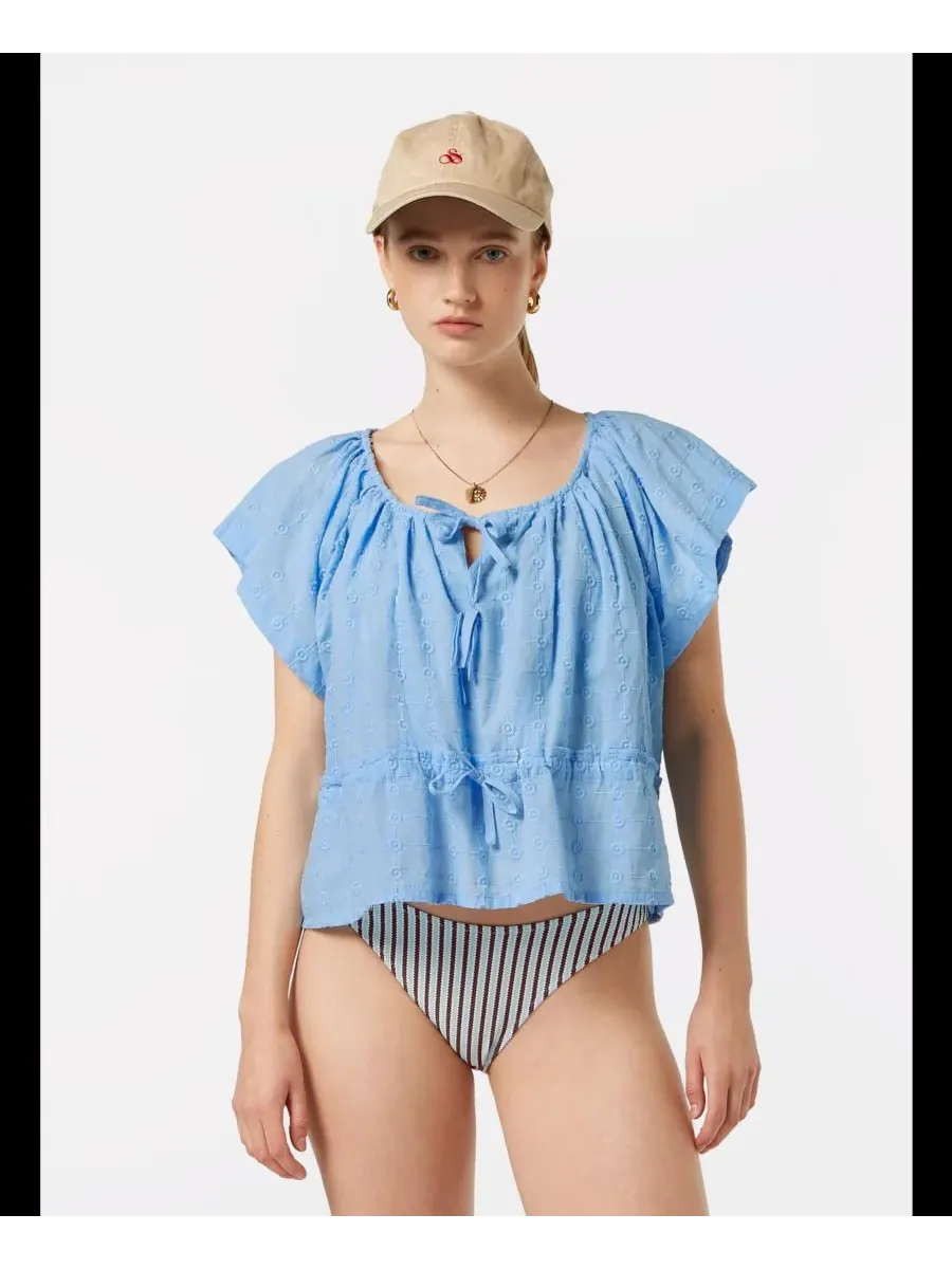 Женский топ Scotch and Soda Broderie SCOTCH & SODA — изображение 3 из 3, светлый синий