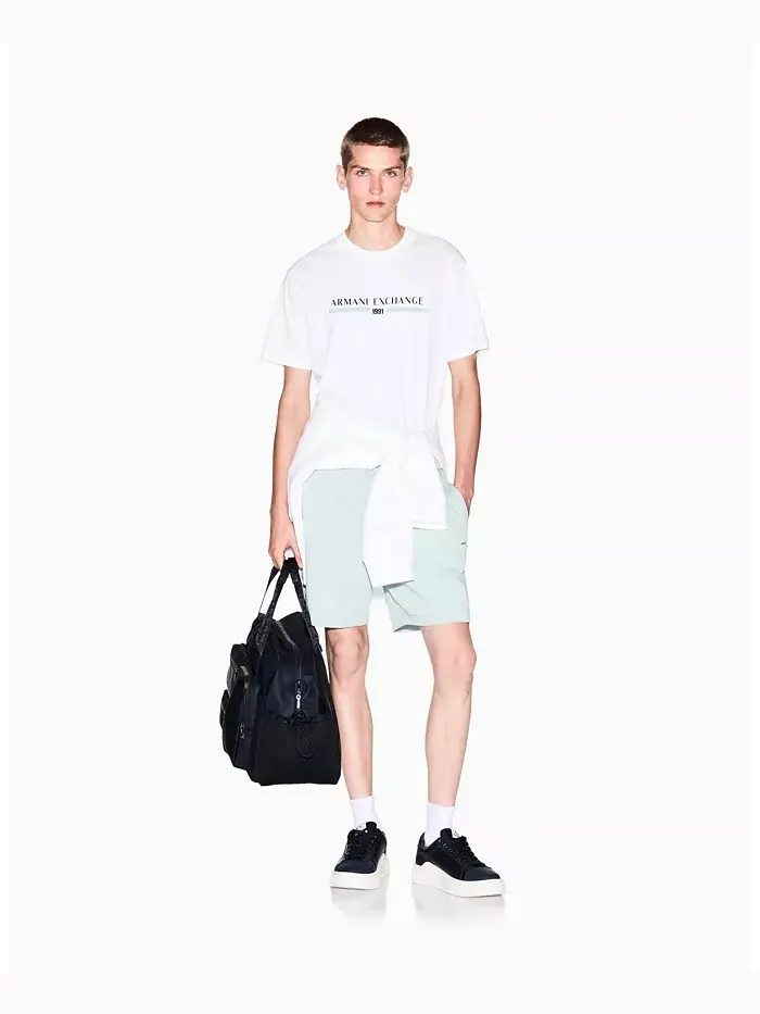 Мужская футболка с принтом на груди A|X Armani Exchange — изображение 2 из 5, бежевый/бежевый