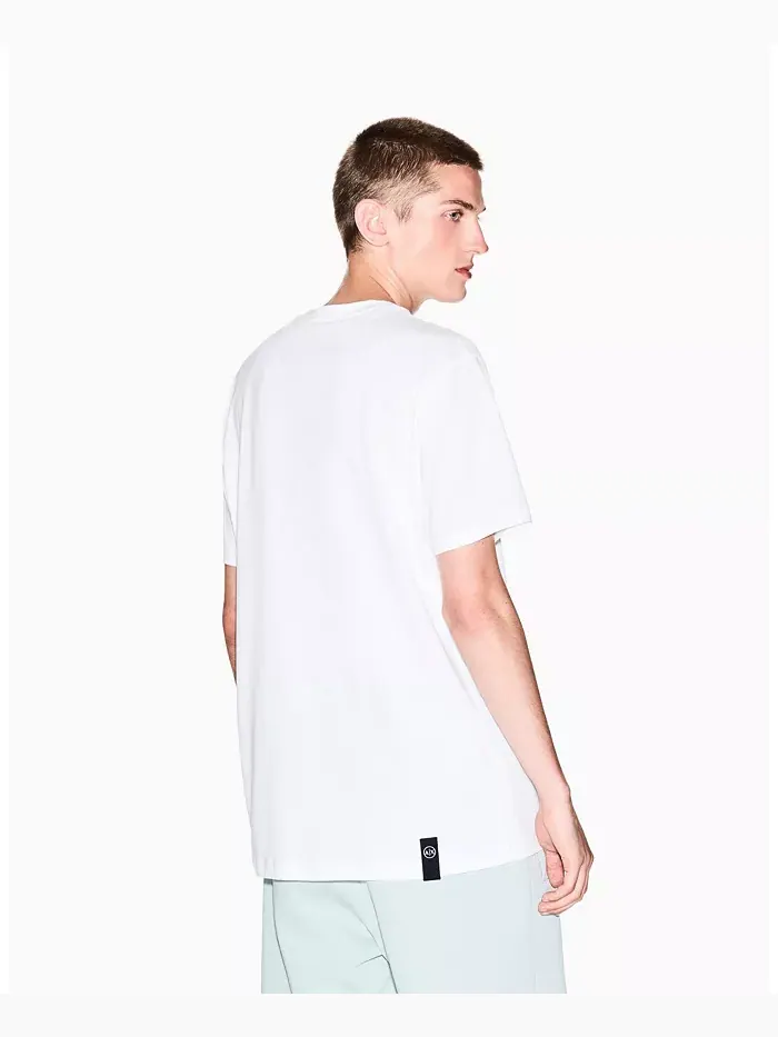 Мужская футболка с принтом на груди A|X Armani Exchange — изображение 4 из 5, бежевый/бежевый
