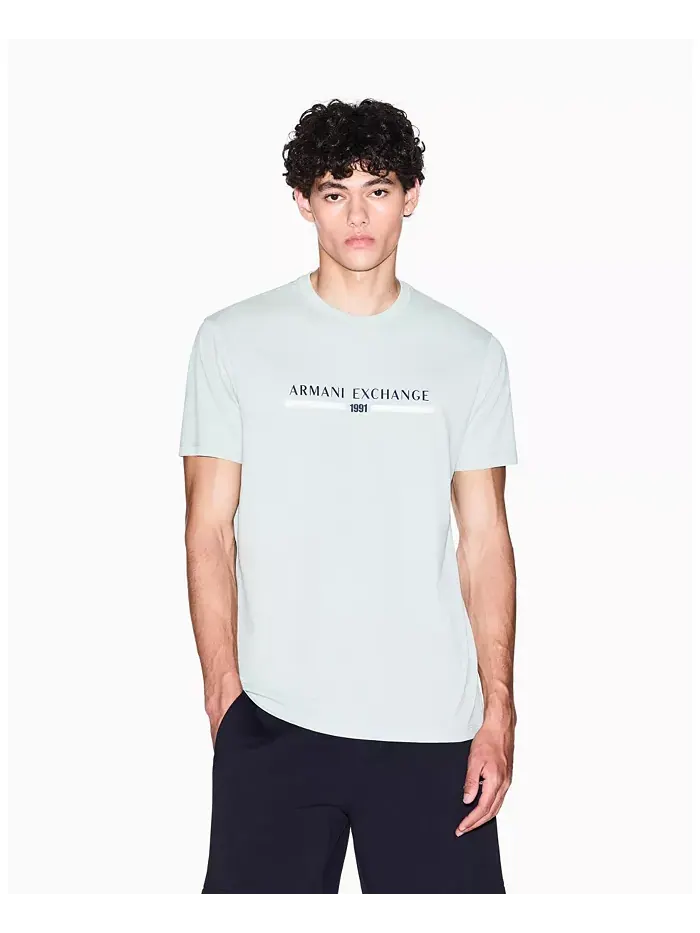 Мужская футболка с принтом на груди A|X Armani Exchange — изображение 1 из 5, синий