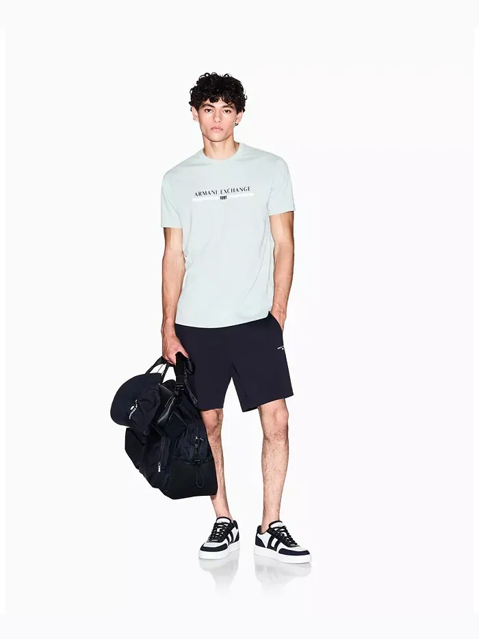 Мужская футболка с принтом на груди A|X Armani Exchange — изображение 2 из 5, синий