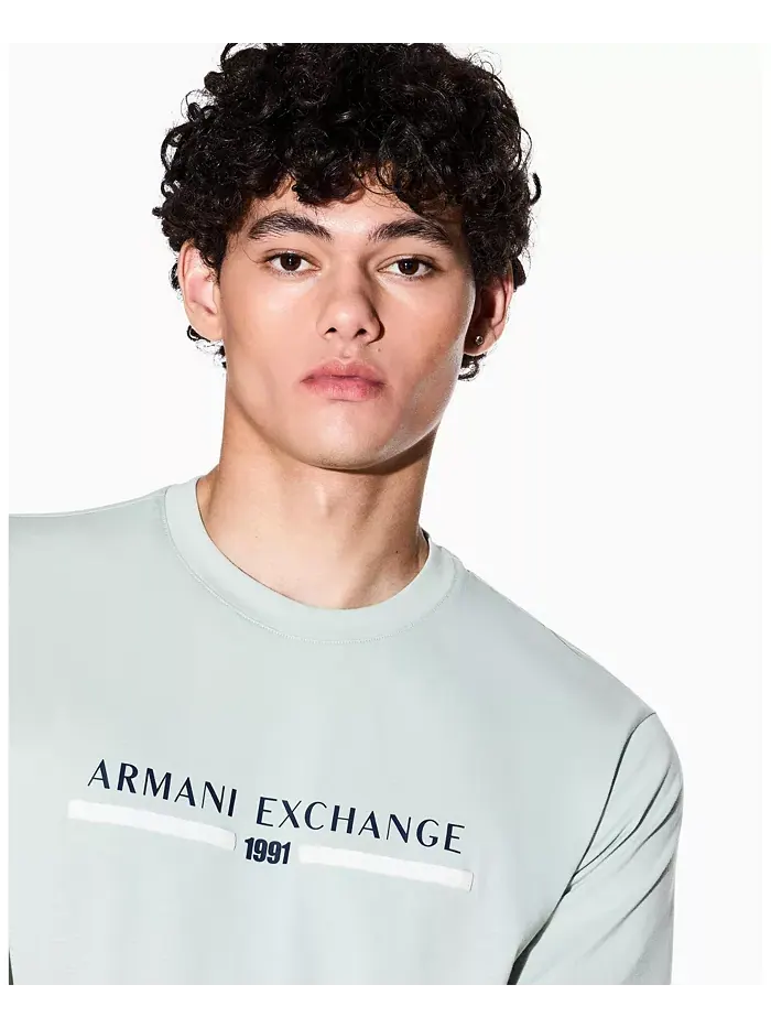 Мужская футболка с принтом на груди A|X Armani Exchange — изображение 3 из 5, синий