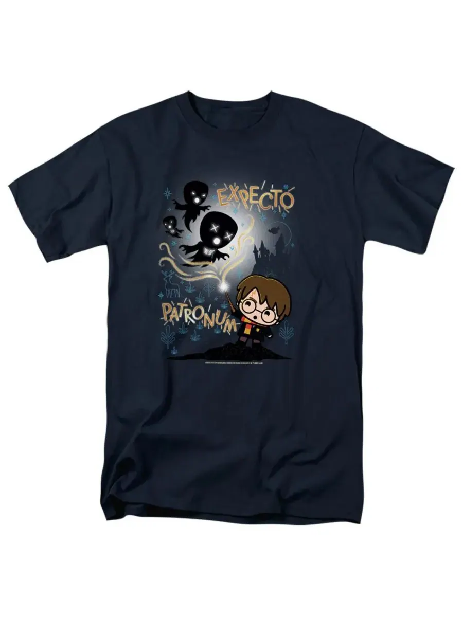 Мужская футболка Expecto Patronum Chibi Potter Harry Potter — изображение 1 из 3, темно-синий