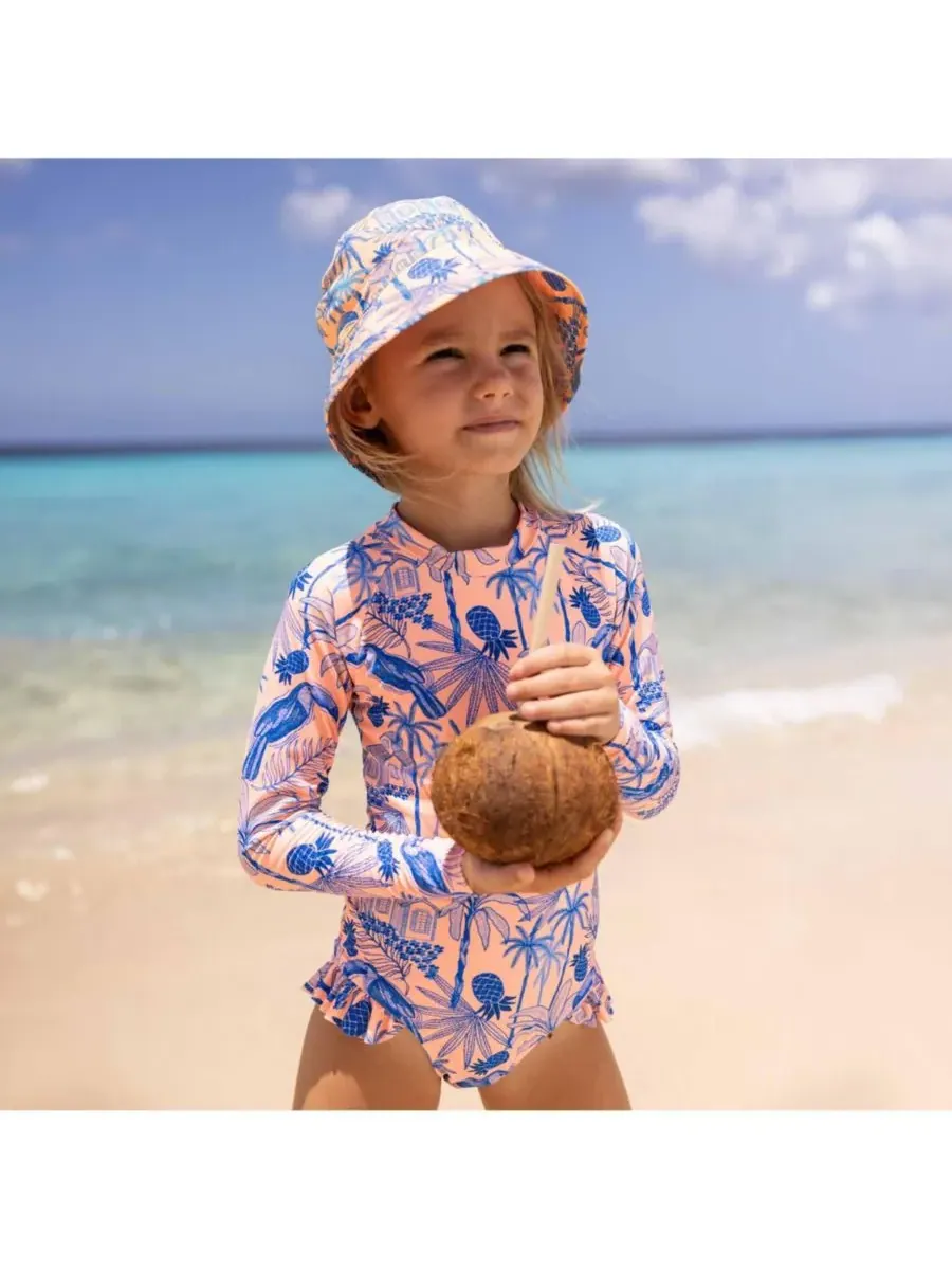 Гидрокостюм для серфинга Tropicana Vacay Sustainable Leg Frill Surf Suit Snapper Rock — изображение 3 из 4, оранжевый