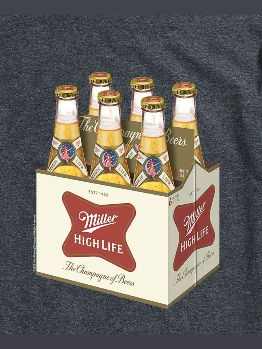 Мужская футболка с коротким рукавом Miller High Life Core AIRWAVES — изображение 3 из 3, серый