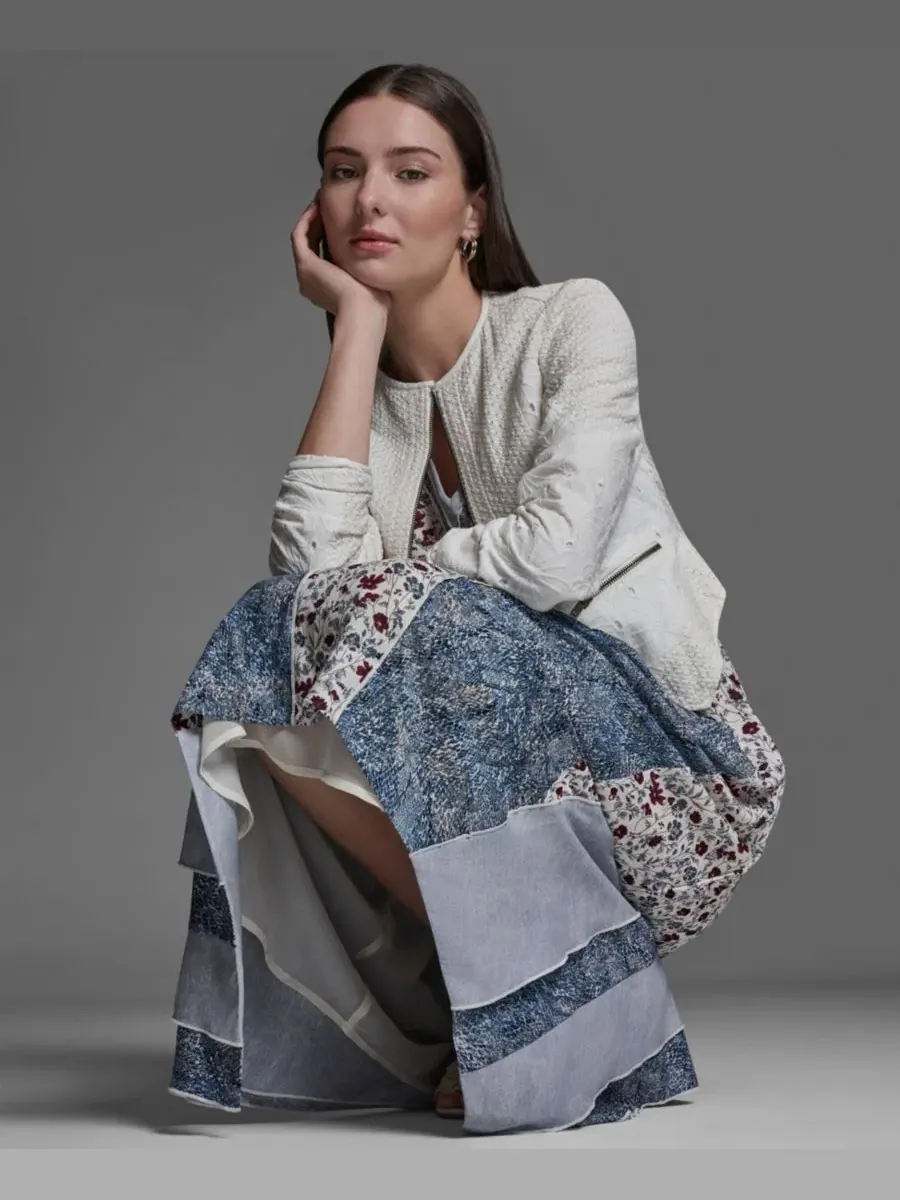 Женское миди-платье с V-образным вырезом без рукавов Bcbg — изображение 5 из 8, синий мульти