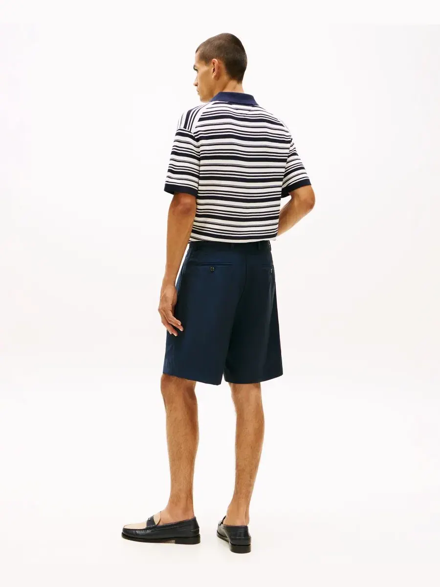 Мужские летние шерстяные шорты прямого кроя, длина 10 дюймов Tommy Hilfiger — изображение 4 из 4, темно-синий
