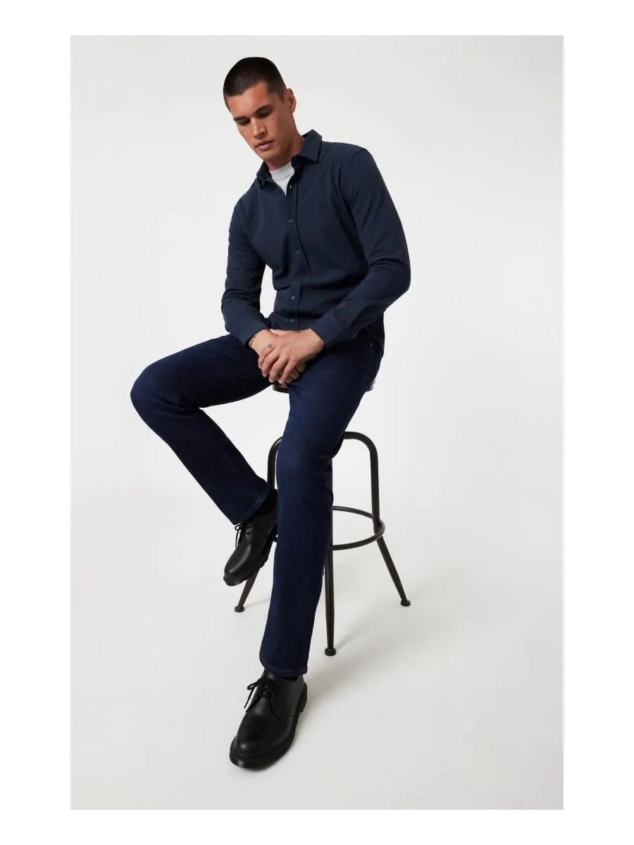 Мужские прямые брюки Mavi Zach Straight Leg, цвет Ink Brushed Supermove Mavi Jeans — изображение 5 из 6
