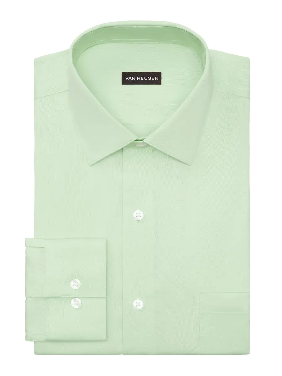 Мужская рубашка из эластичной ткани стандартного кроя Van Heusen — изображение 3 из 3, зеленый