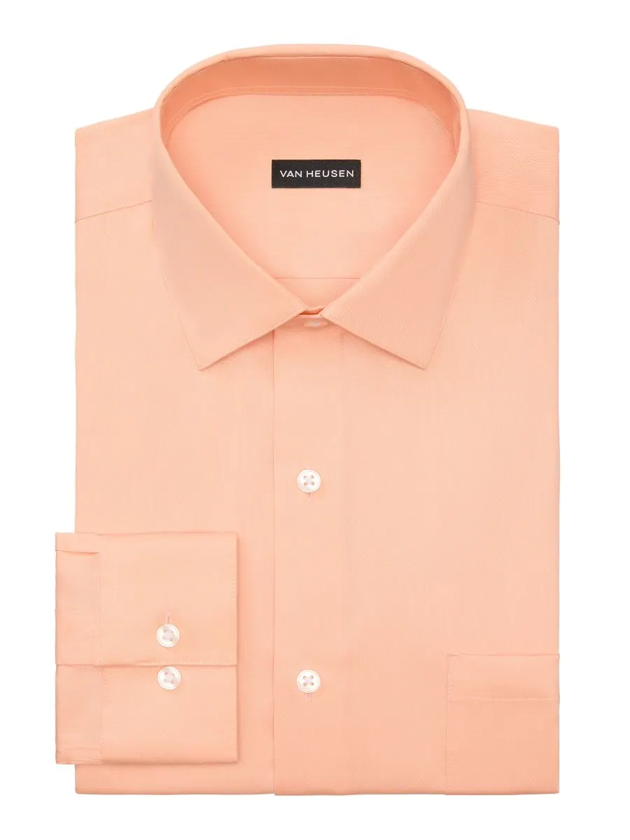 Мужская рубашка из эластичной ткани стандартного кроя Van Heusen — изображение 3 из 3, папайя