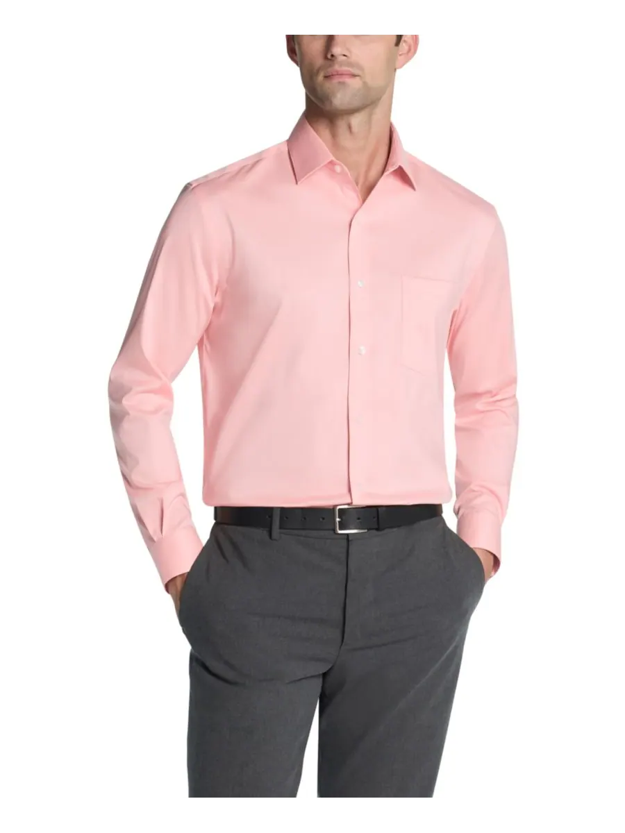 Мужская рубашка из эластичной ткани стандартного кроя Van Heusen — изображение 1 из 3, розовый