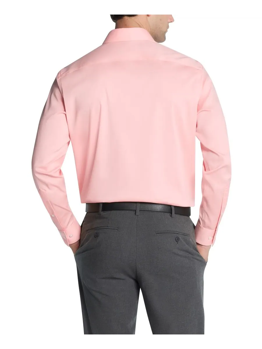 Мужская рубашка из эластичной ткани стандартного кроя Van Heusen — изображение 2 из 3, розовый