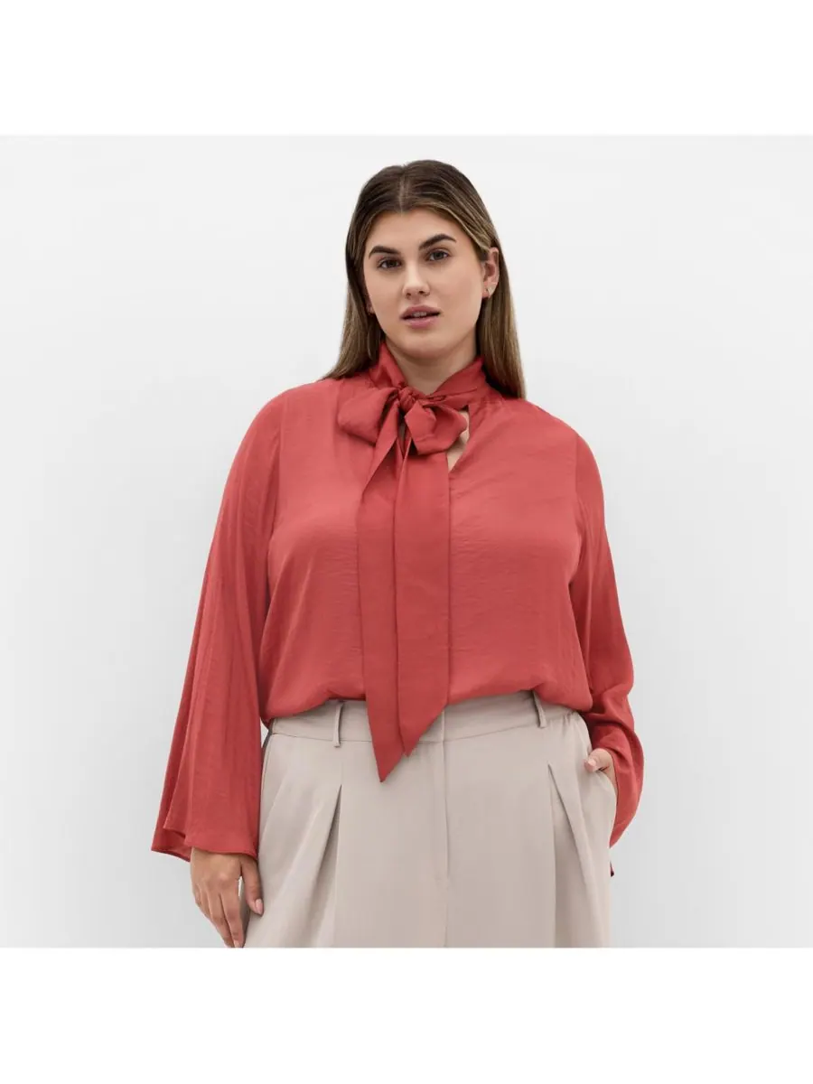 Топ Mahalia с галстуком-бабочкой больших размеров CITY CHIC — изображение 1 из 5, глубокий розовый