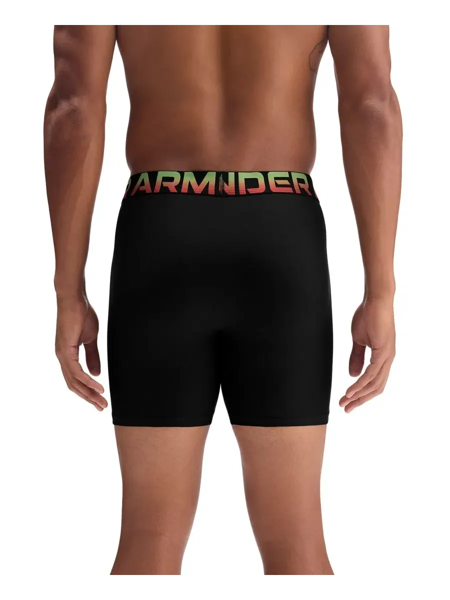 Мужские боксерские трусы Boxerjock Performance Tech Novelty, комплект из 3 штук Under Armour — изображение 3 из 5, черный
