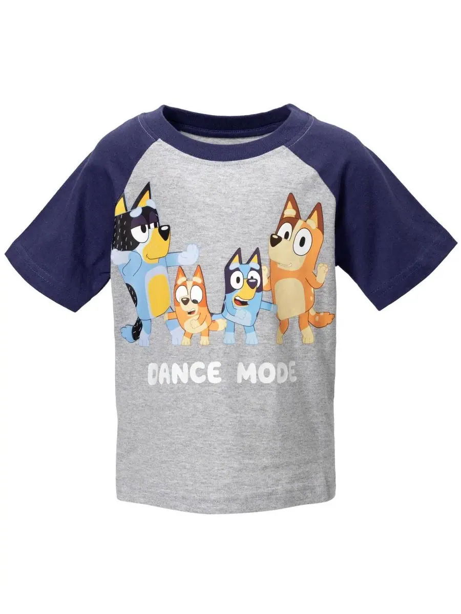 Семейные футболки с графическим принтом для детей Bluey, темно-синий / серый, синийy family