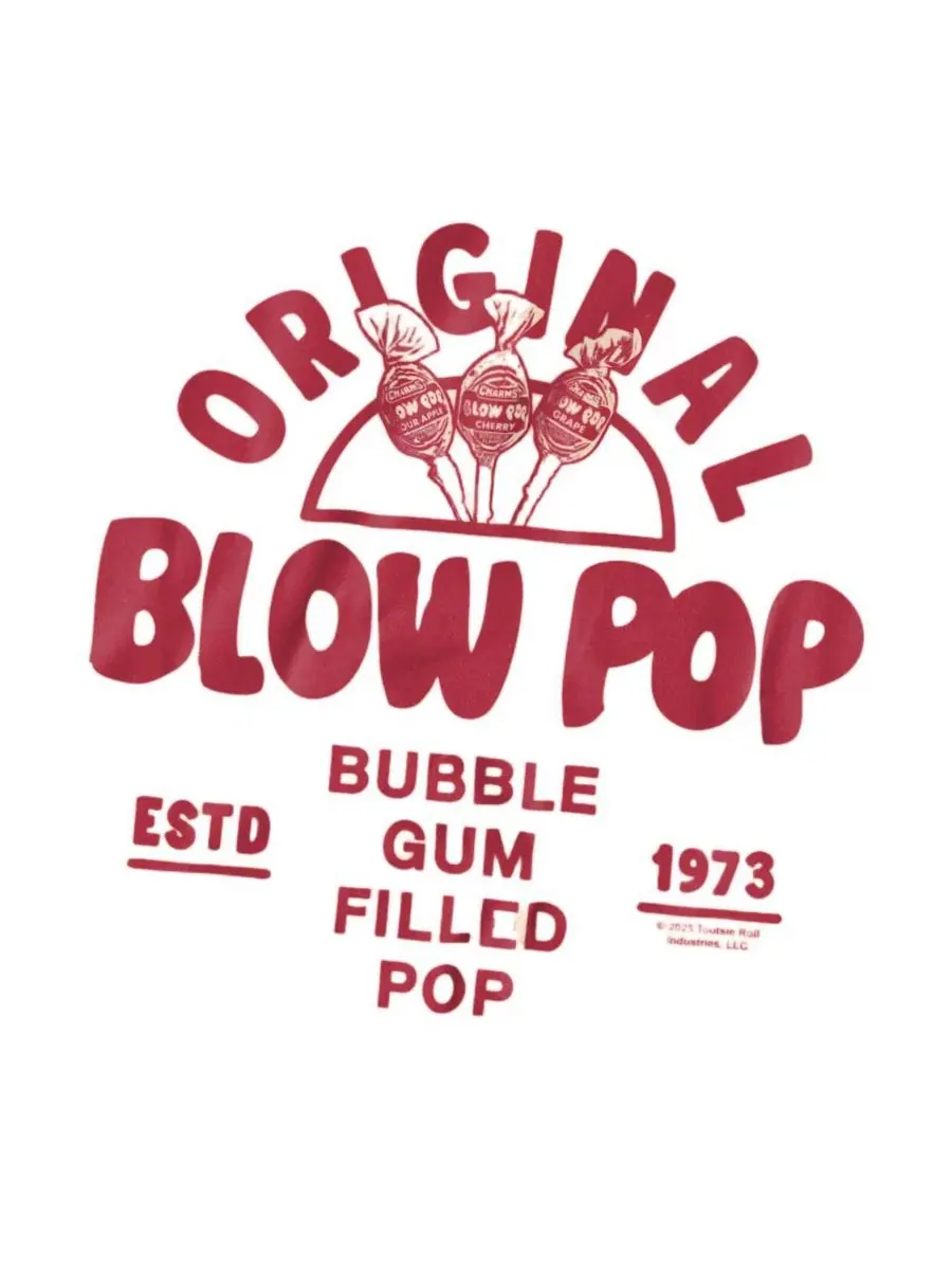 Футболка хлопковая с принтом Original Blow Pop Tootsie Roll — изображение 2 из 3, бежевый