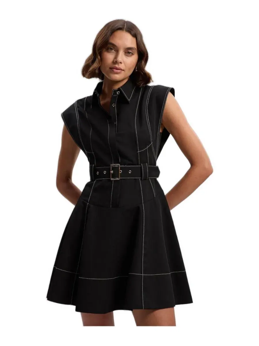 Платье мини с высоким воротником Karen Millen