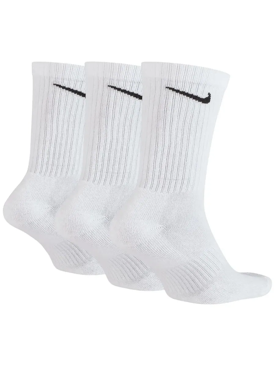 Мужские повседневные носки средней высоты, комплект из 3 пар Nike — изображение 2 из 5, белый/черный