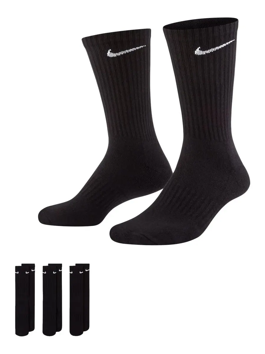 Мужские повседневные носки средней высоты, комплект из 3 пар Nike