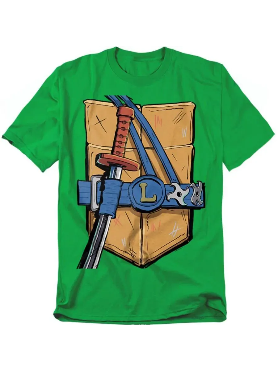 Футболка с круглым вырезом Leonardo Shell Teenage Mutant Ninja Turtles — изображение 1 из 3, зеленый