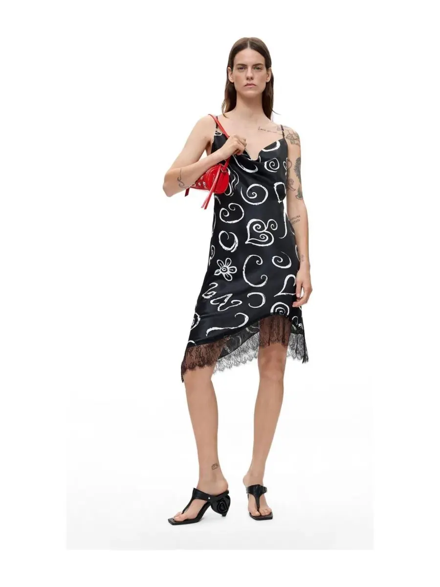 Платье без рукавов с V-образным вырезом Desigual — изображение 2 из 5, черный