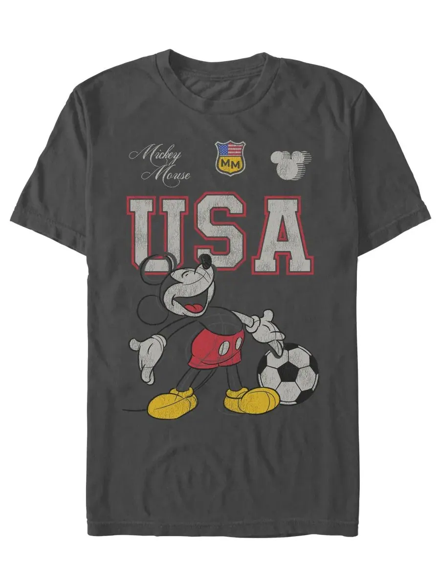 Футболка с принтом Mickey In The USA Fifth Sun — изображение 1 из 3, темно-серый