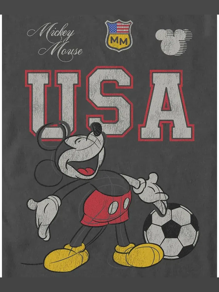 Футболка с принтом Mickey In The USA Fifth Sun — изображение 3 из 3, темно-серый