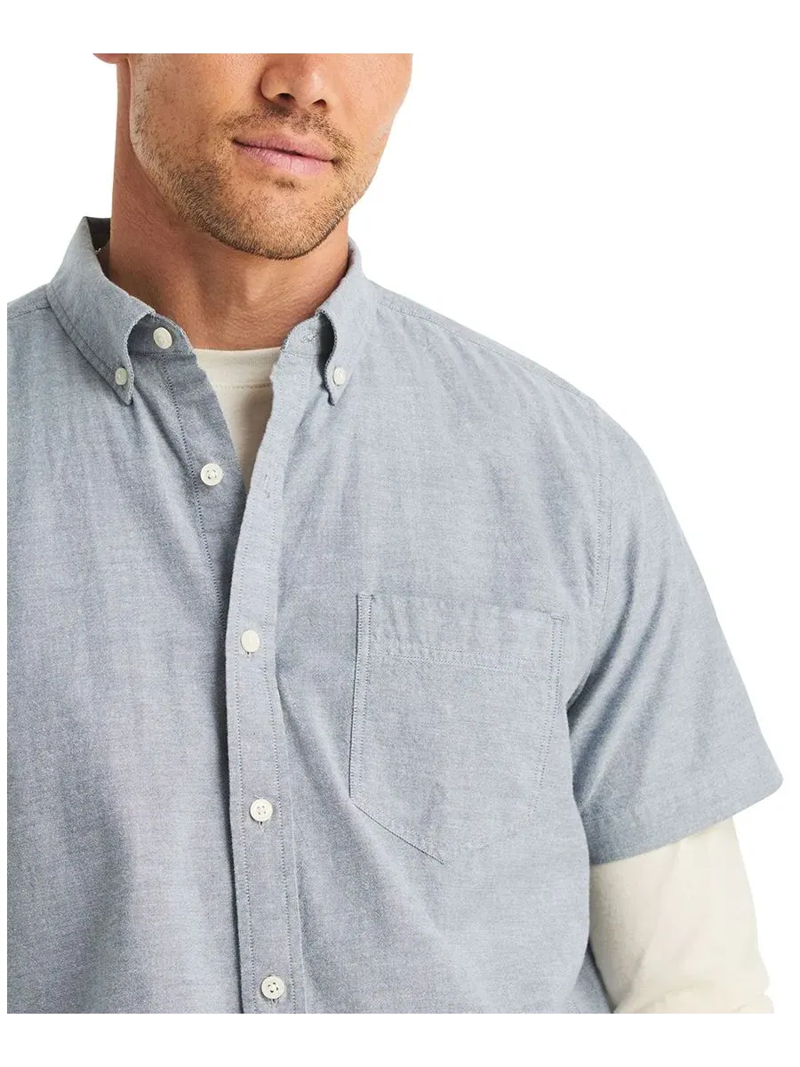 Мужская рубашка с коротким рукавом Oxford, классический крой Nautica, Workshirt — изображение 3 из 5