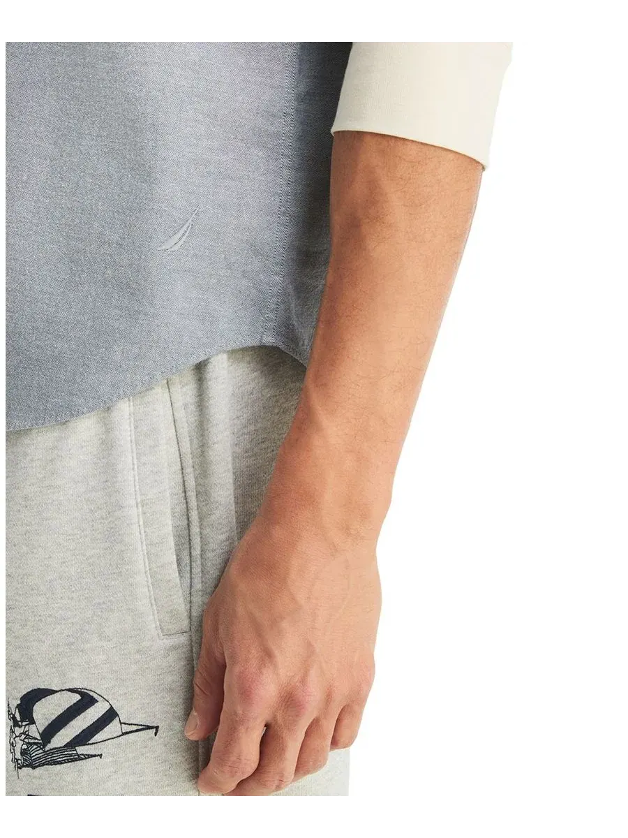 Мужская рубашка с коротким рукавом Oxford, классический крой Nautica, Workshirt — изображение 4 из 5