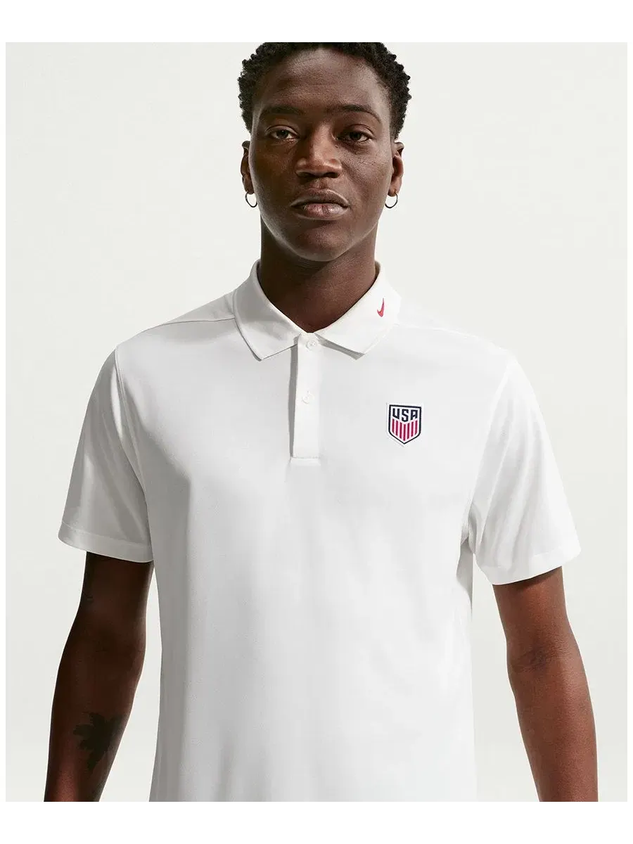 Футболка-поло Dri-FIT сборной США по футболу Nike — изображение 2 из 5, белый